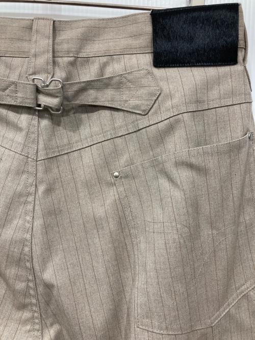 Abuku（アブク）Abuku (アブク) ワイドバギーホックウエスタンスラックス ベージュ サイズ:Mの古着・服飾アイテム