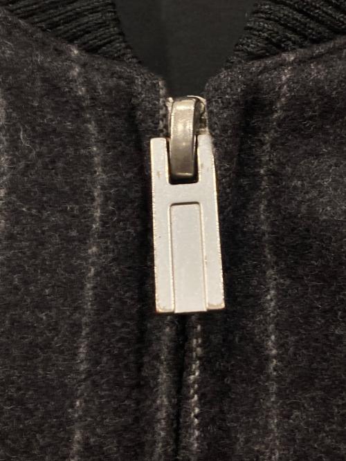 HERMES（エルメス）HERMES (エルメス) ストライプウールボンバージャケット グレー サイズ:48の古着・服飾アイテム