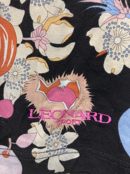 LEONARD SPORT（レオナール スポーツ）LEONARD SPORT (レオナール スポーツ) 花柄カットソー ブラック サイズ:44の古着・服飾アイテム