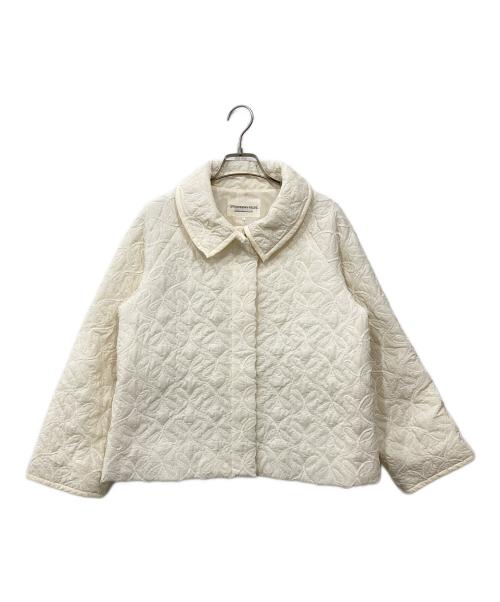 STRAWBERRY FIELDS（ストロベリーフィールズ）STRAWBERRY FIELDS (ストロベリーフィールズ) リボンキルティングジャケット ホワイト サイズ:Freeの古着・服飾アイテム