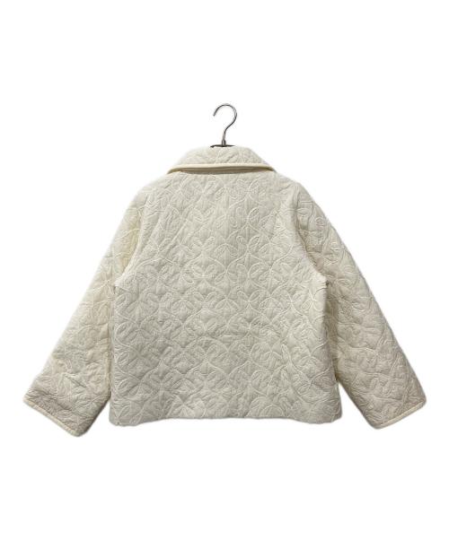 STRAWBERRY FIELDS（ストロベリーフィールズ）STRAWBERRY FIELDS (ストロベリーフィールズ) リボンキルティングジャケット ホワイト サイズ:Freeの古着・服飾アイテム