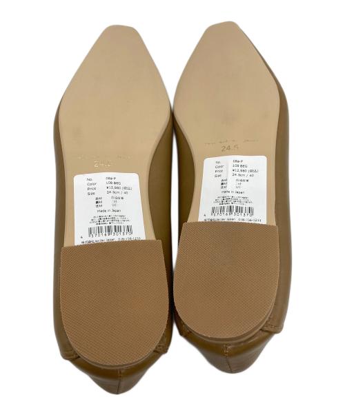 EMMA FRANCIS（エマフランシス）EMMA FRANCIS (エマフランシス) ゴールドモチーフ フラットパンプス ブラウン サイズ:24.5の古着・服飾アイテム