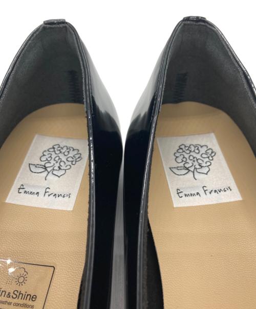 EMMA FRANCIS（エマフランシス）EMMA FRANCIS (エマフランシス) ダブルリボン フラットパンプス ブラック サイズ:24.5の古着・服飾アイテム