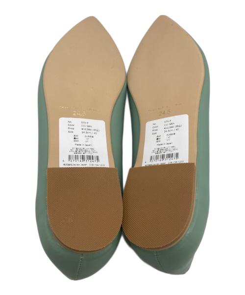 EMMA FRANCIS（エマフランシス）EMMA FRANCIS (エマフランシス) ビット＆モカ フラットパンプス グリーン サイズ:24.5の古着・服飾アイテム