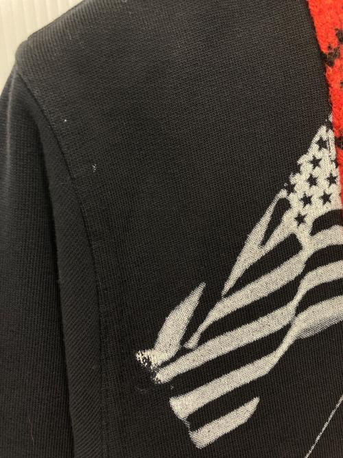 GIVENCHY（ジバンシィ）GIVENCHY (ジバンシィ) アーガイル切替スウェット ブラック×レッド サイズ:XSの古着・服飾アイテム