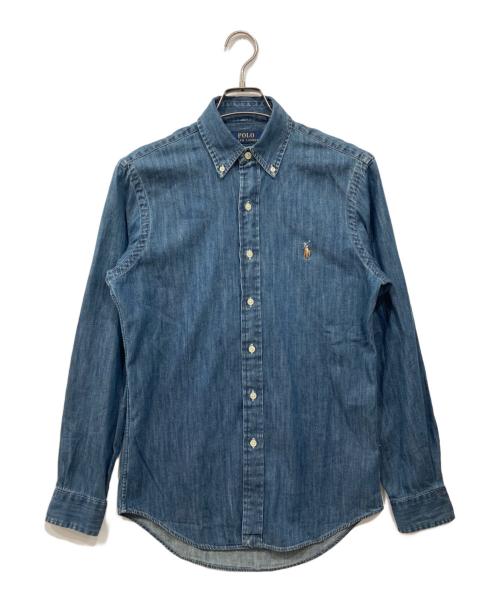 POLO RALPH LAUREN（ポロ・ラルフローレン）POLO RALPH LAUREN (ポロ・ラルフローレン) クラシック フィット デニム シャツ インディゴ サイズ:XSの古着・服飾アイテム