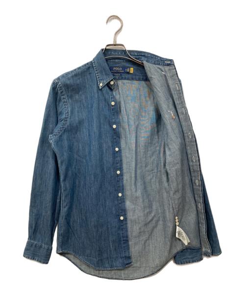 POLO RALPH LAUREN（ポロ・ラルフローレン）POLO RALPH LAUREN (ポロ・ラルフローレン) クラシック フィット デニム シャツ インディゴ サイズ:XSの古着・服飾アイテム