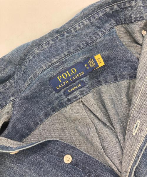POLO RALPH LAUREN（ポロ・ラルフローレン）POLO RALPH LAUREN (ポロ・ラルフローレン) クラシック フィット デニム シャツ インディゴ サイズ:XSの古着・服飾アイテム