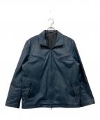 SCHAFFENシャッフェン）の古着「キャメル レザー ジャケット」｜ネイビー