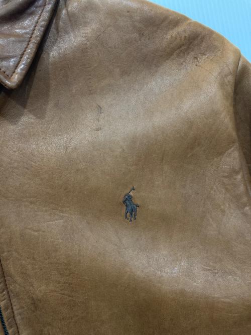 POLO RALPH LAUREN（ポロ・ラルフローレン）POLO RALPH LAUREN (ポロ・ラルフローレン) レザースイングトップ ブラウン サイズ:不明の古着・服飾アイテム