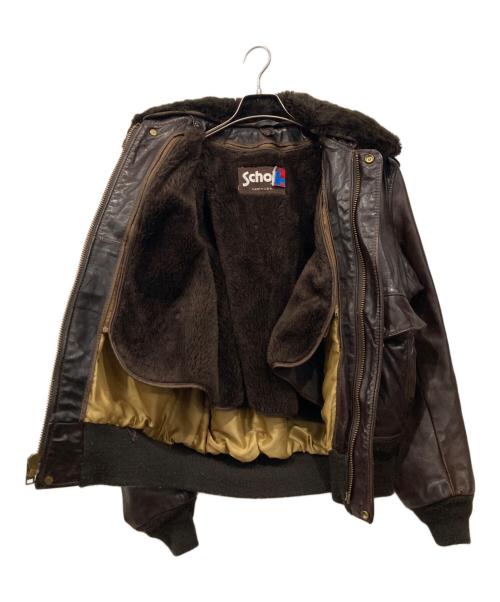 Schott（ショット）Schott (ショット) A-2 レザーフライトジャケット ブラウン サイズ:42の古着・服飾アイテム