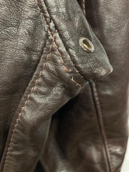 Schott（ショット）Schott (ショット) A-2 レザーフライトジャケット ブラウン サイズ:42の古着・服飾アイテム