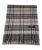 Burberry'sバーバリーズ）の古着「カシミヤマフラー」｜グレー×レッド