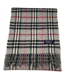 Burberry's（バーバリーズ）の古着「カシミヤマフラー」｜グレー×レッド