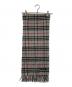 Burberry's (バーバリーズ) カシミヤマフラー グレー×レッド：6000円