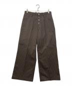 Dickies×BADWAYディッキーズ×バッドウェイ）の古着「ストライプチノパン」｜ブラウン