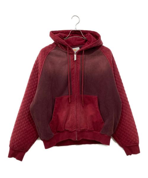 Trendt Vision（トレンドビジョン）TRENDT VISION (トレンドビジョン) キルテッドジップフーディ レッド サイズ:Mの古着・服飾アイテム