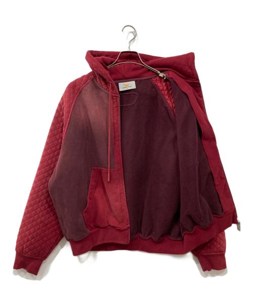 Trendt Vision（トレンドビジョン）TRENDT VISION (トレンドビジョン) キルテッドジップフーディ レッド サイズ:Mの古着・服飾アイテム