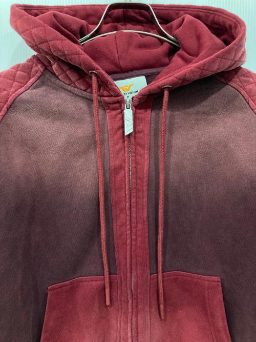 Trendt Vision（トレンドビジョン）TRENDT VISION (トレンドビジョン) キルテッドジップフーディ レッド サイズ:Mの古着・服飾アイテム