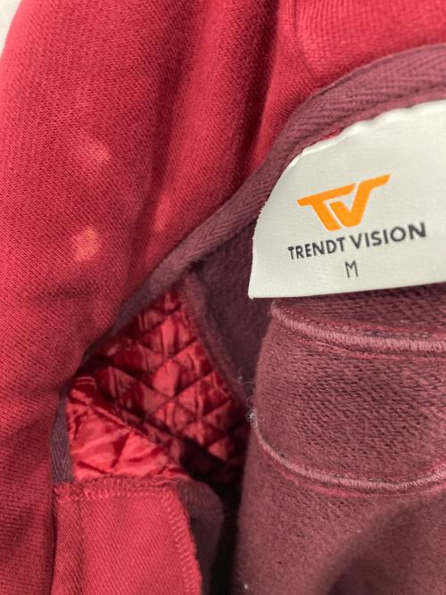 Trendt Vision（トレンドビジョン）TRENDT VISION (トレンドビジョン) キルテッドジップフーディ レッド サイズ:Mの古着・服飾アイテム