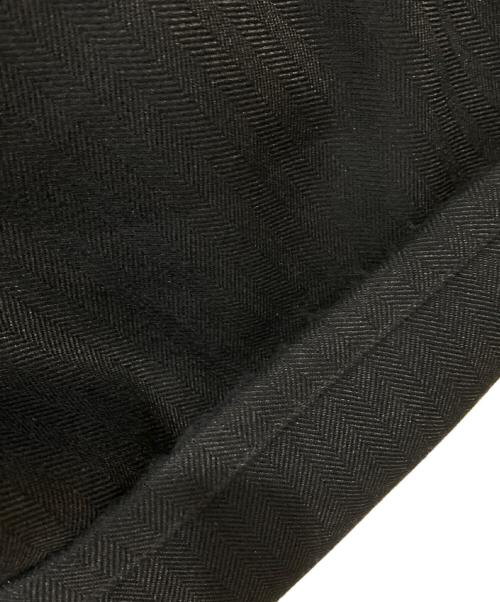 Abuku（アブク）Abuku (アブク) パールスタッズワイドタックヘリンボーンスラックス ネイビー サイズ:Mの古着・服飾アイテム