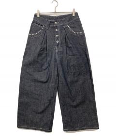 中古・古着通販】Abuku (アブク) ワイドタックカラードデニムパンツ