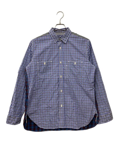 JUNYA WATANABE MAN（ジュンヤワタナベマン）JUNYA WATANABE MAN (ジュンヤワタナベマン) チェックシャツ ネイビー×ブルー サイズ:XSの古着・服飾アイテム