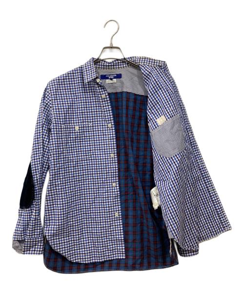JUNYA WATANABE MAN（ジュンヤワタナベマン）JUNYA WATANABE MAN (ジュンヤワタナベマン) チェックシャツ ネイビー×ブルー サイズ:XSの古着・服飾アイテム