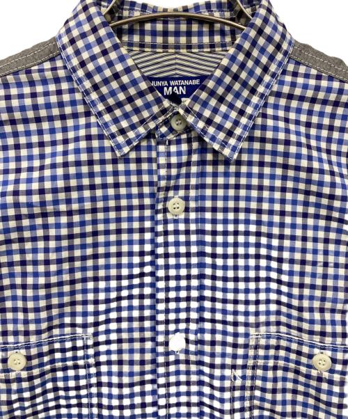 JUNYA WATANABE MAN（ジュンヤワタナベマン）JUNYA WATANABE MAN (ジュンヤワタナベマン) チェックシャツ ネイビー×ブルー サイズ:XSの古着・服飾アイテム