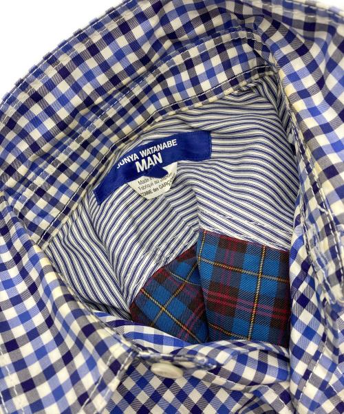 JUNYA WATANABE MAN（ジュンヤワタナベマン）JUNYA WATANABE MAN (ジュンヤワタナベマン) チェックシャツ ネイビー×ブルー サイズ:XSの古着・服飾アイテム