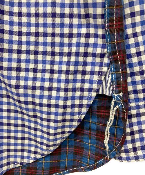 JUNYA WATANABE MAN（ジュンヤワタナベマン）JUNYA WATANABE MAN (ジュンヤワタナベマン) チェックシャツ ネイビー×ブルー サイズ:XSの古着・服飾アイテム