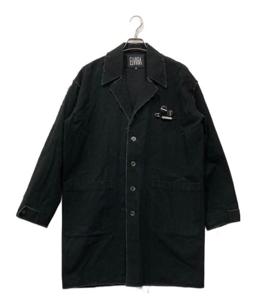 ELVIRA（エルビラ）ELVIRA (エルビラ) デニムチェスターコート ブラック サイズ:Mの古着・服飾アイテム