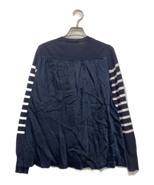 sacai luck（サカイラック）sacai luck (サカイラック) ボーダーニットカーディガン ホワイト×ネイビー サイズ:SIZE 2の古着・服飾アイテム