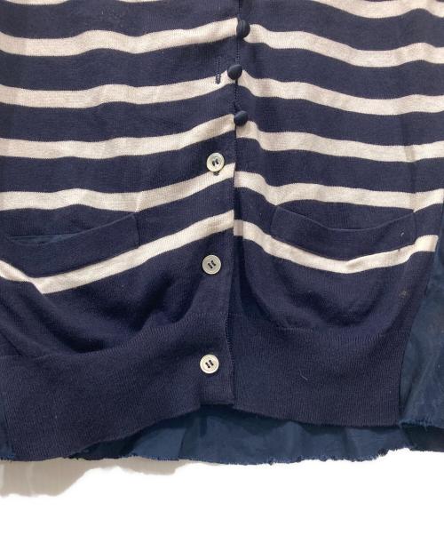 sacai luck（サカイラック）sacai luck (サカイラック) ボーダーニットカーディガン ホワイト×ネイビー サイズ:SIZE 2の古着・服飾アイテム