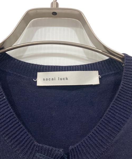 sacai luck（サカイラック）sacai luck (サカイラック) ボーダーニットカーディガン ホワイト×ネイビー サイズ:SIZE 2の古着・服飾アイテム