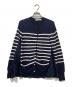 sacai luck（サカイラック）の古着「ボーダーニットカーディガン」｜ホワイト×ネイビー
