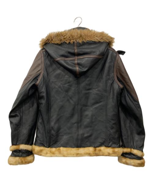 AVIREX（アヴィレックス）AVIREX (アヴィレックス) B-3フライトジャケット ブラック×ブラウン サイズ:Mの古着・服飾アイテム