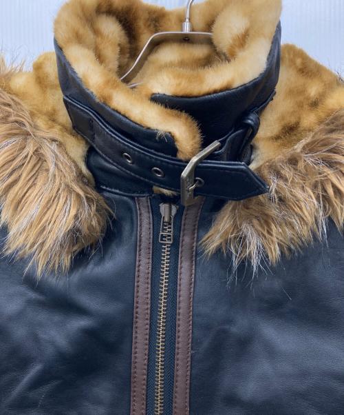 AVIREX（アヴィレックス）AVIREX (アヴィレックス) B-3フライトジャケット ブラック×ブラウン サイズ:Mの古着・服飾アイテム