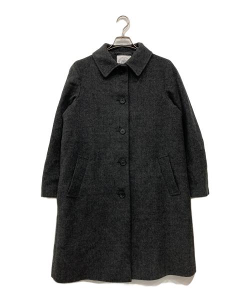 J.PRESS（ジェイプレス）J.PRESS (ジェイプレス) ショートビーバー ステンカラー コート グレー サイズ:11の古着・服飾アイテム