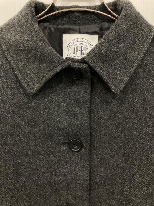 J.PRESS（ジェイプレス）J.PRESS (ジェイプレス) ショートビーバー ステンカラー コート グレー サイズ:11の古着・服飾アイテム
