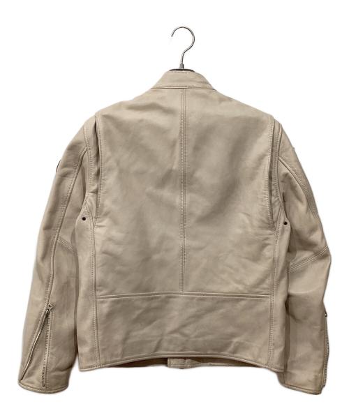 AVIREX（アヴィレックス）AVIREX (アヴィレックス) エイジド スタンド シングルライダースジャケット ベージュ サイズ:Lの古着・服飾アイテム