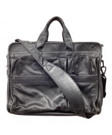TUMI（トゥミ）の古着「拡張式レザービジネスバッグ」｜ブラック