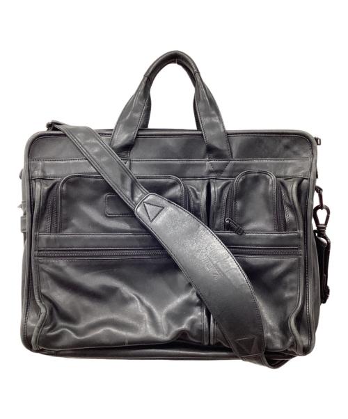 TUMI（トゥミ）TUMI (トゥミ) 拡張式レザービジネスバッグ ブラックの古着・服飾アイテム