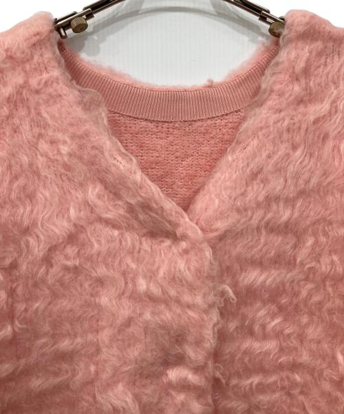 Aimeine（エメイン）Aimeine (エメイン) シャギーモヘヤカーディガン ピンク サイズ:Freeの古着・服飾アイテム