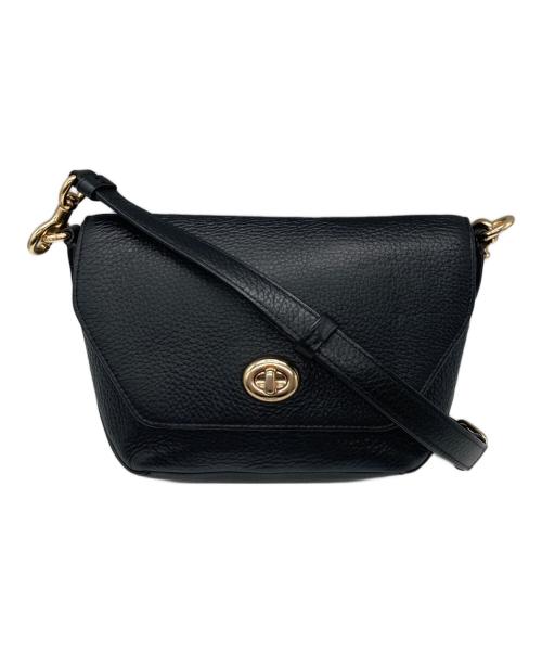 COACH（コーチ）COACH (コーチ) ペブルド レザー カーリー クロスボディー ブラックの古着・服飾アイテム
