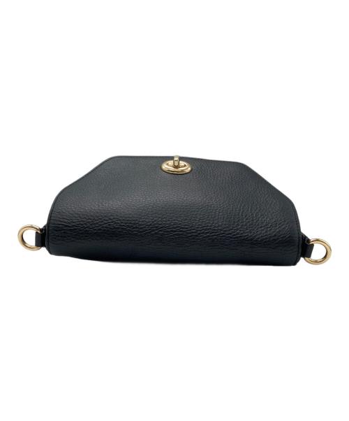 COACH（コーチ）COACH (コーチ) ペブルド レザー カーリー クロスボディー ブラックの古着・服飾アイテム