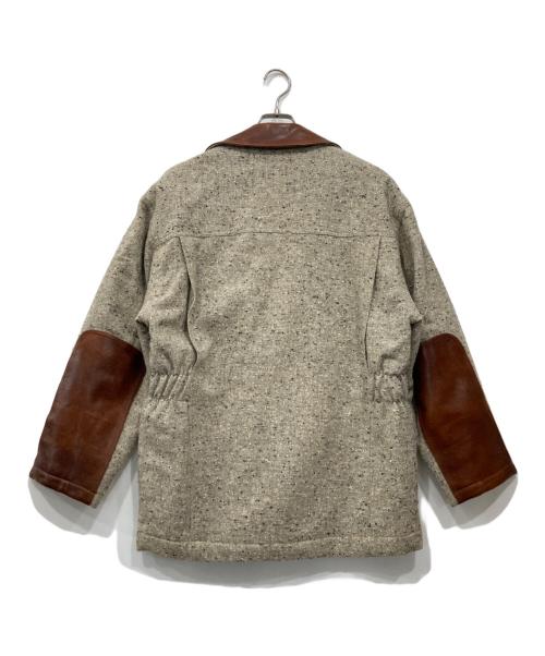 CLASSIC NOUVEAU（クラシック ヌーボー）CLASSIC NOUVEAU (クラシック ヌーボー) レザー切替ネップジャケット グレー サイズ:Mの古着・服飾アイテム