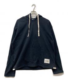 JIL SANDER（ジルサンダー）の古着「ロゴパッチ プルオーバー フーデッド パーカー」｜ネイビー