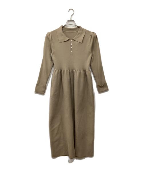 cle blatt（クレブラット）cle blatt (クレブラット) ポロニットロングワンピース ベージュ サイズ:M 未使用品の古着・服飾アイテム