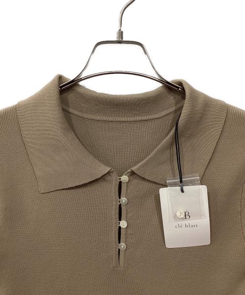 cle blatt（クレブラット）cle blatt (クレブラット) ポロニットロングワンピース ベージュ サイズ:M 未使用品の古着・服飾アイテム